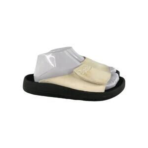 Birkenstock Betula Womens Slide US 7 White Black Sandals Hook Loop Shoes